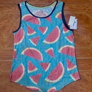Univibe Men’s Watermelon All Over Print Graphic Tank Top Size Small